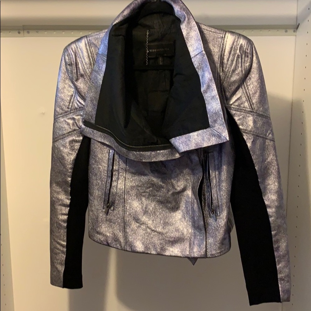 Used - BCBG Silver/Purple jacket size M